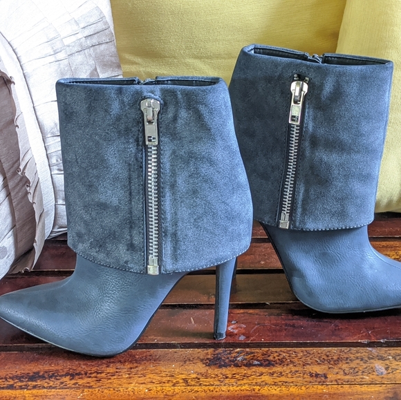 Michael Antonio Deep Blue Gray Madeira Bootie Heel - Picture 5 of 12